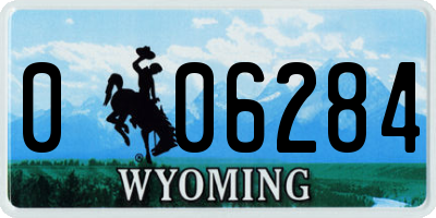 WY license plate 006284