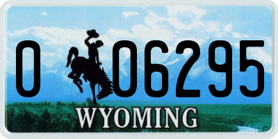 WY license plate 006295