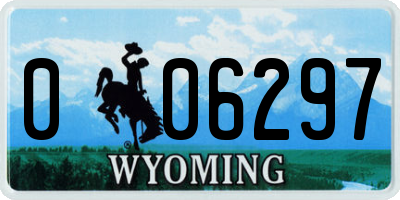 WY license plate 006297