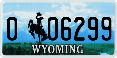 WY license plate 006299