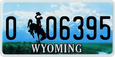 WY license plate 006395