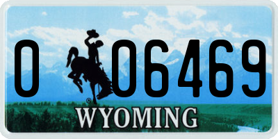 WY license plate 006469