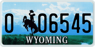 WY license plate 006545