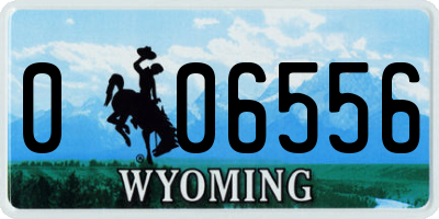 WY license plate 006556