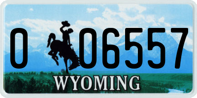 WY license plate 006557