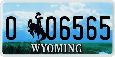 WY license plate 006565