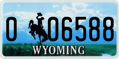 WY license plate 006588