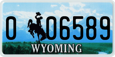 WY license plate 006589