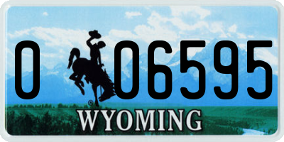 WY license plate 006595