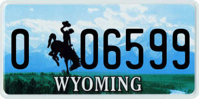 WY license plate 006599