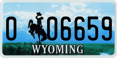 WY license plate 006659