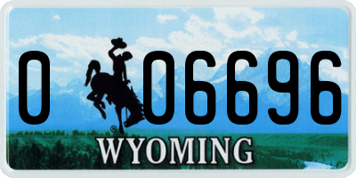 WY license plate 006696