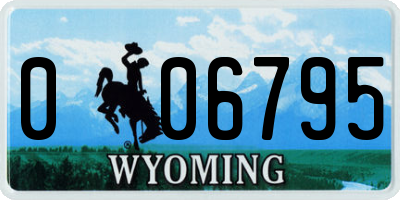 WY license plate 006795