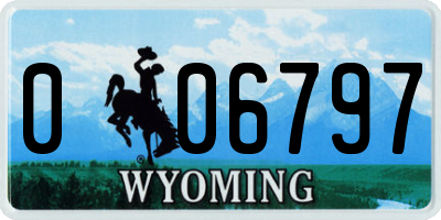 WY license plate 006797