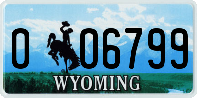 WY license plate 006799