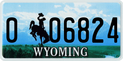 WY license plate 006824