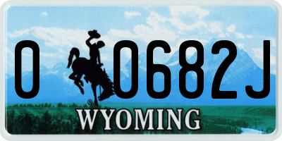 WY license plate 00682J