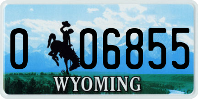 WY license plate 006855