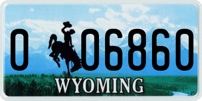 WY license plate 006860