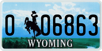 WY license plate 006863