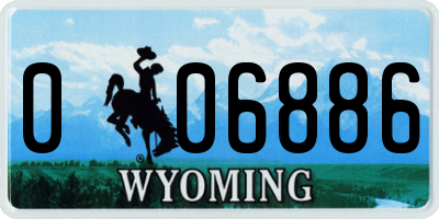 WY license plate 006886