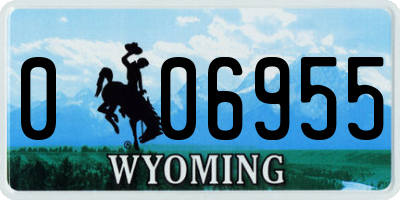 WY license plate 006955