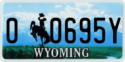 WY license plate 00695Y