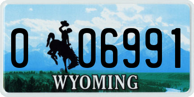 WY license plate 006991