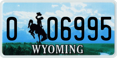 WY license plate 006995