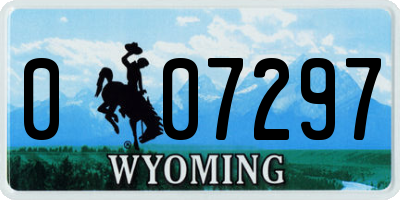 WY license plate 007297