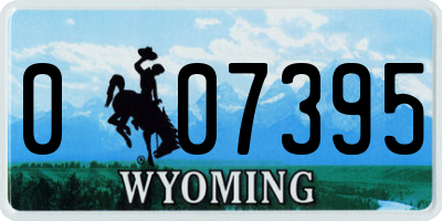 WY license plate 007395