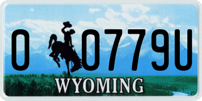 WY license plate 00779U