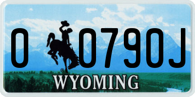 WY license plate 00790J