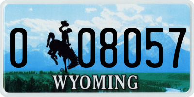 WY license plate 008057