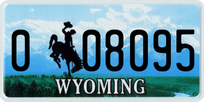 WY license plate 008095