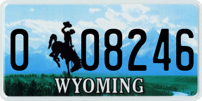 WY license plate 008246