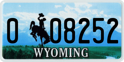 WY license plate 008252