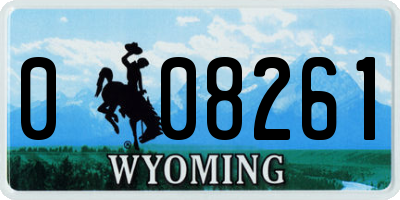 WY license plate 008261