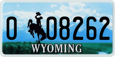 WY license plate 008262
