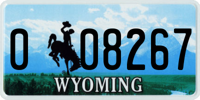 WY license plate 008267