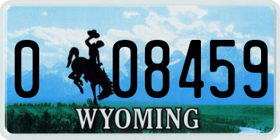 WY license plate 008459