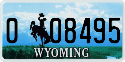 WY license plate 008495