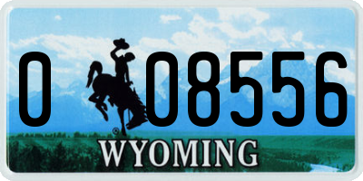 WY license plate 008556