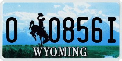 WY license plate 00856I
