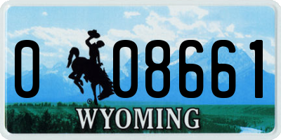 WY license plate 008661