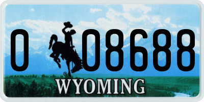 WY license plate 008688