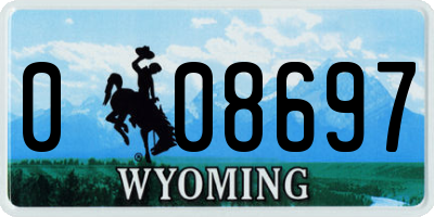 WY license plate 008697