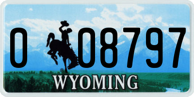 WY license plate 008797