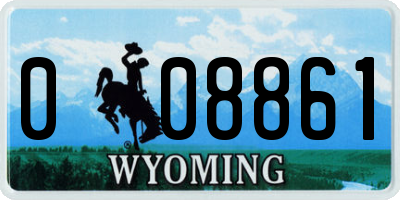 WY license plate 008861