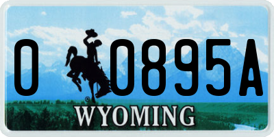WY license plate 00895A